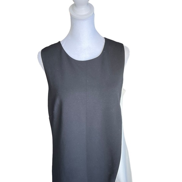 Diane Von Furstenberg - Livvy Asymmetrical Black & White Dress Sz 6 - Picture 7 of 14